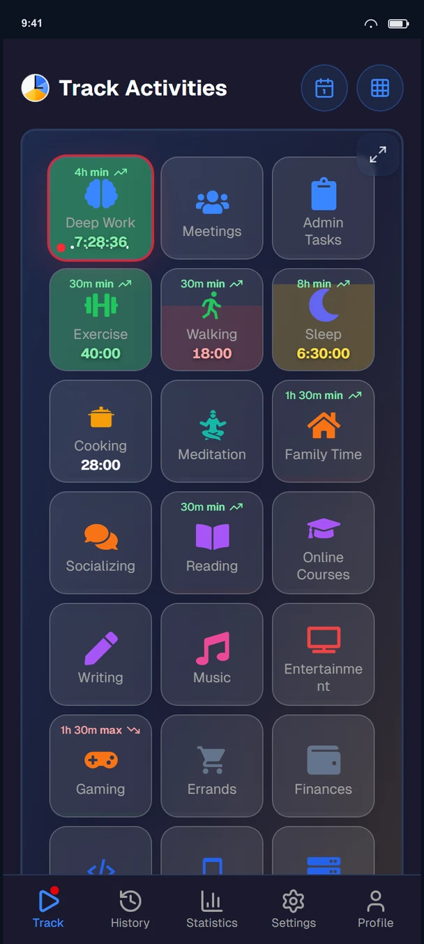 Timetracker Android app